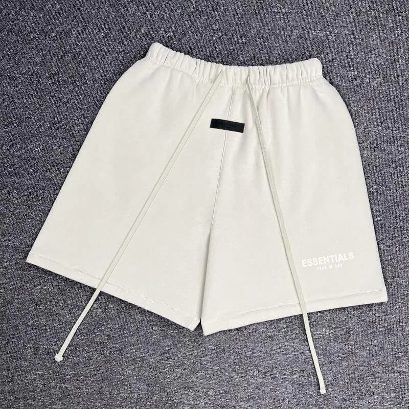 Fear of God Essentials Track Shorts Essentials Logo — FOG复线植绒短裤杏色