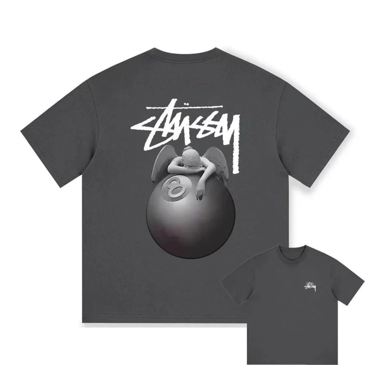 Stüssy Logo Tee Black Script — A23