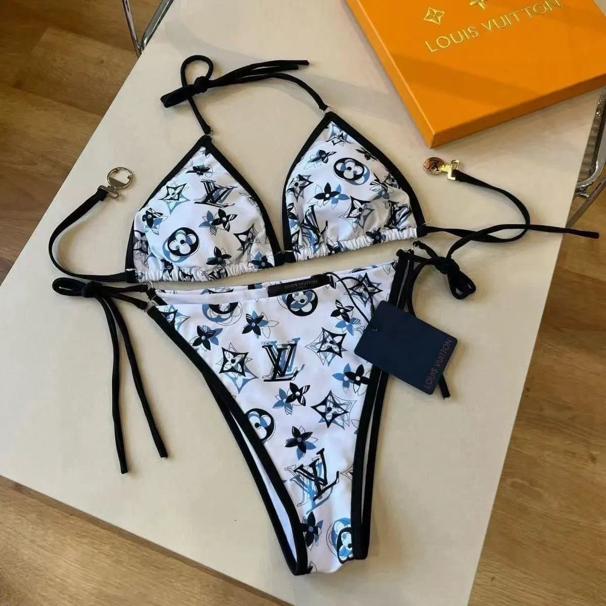 Burberry Check Print Bikini Set Vintage Check — 40