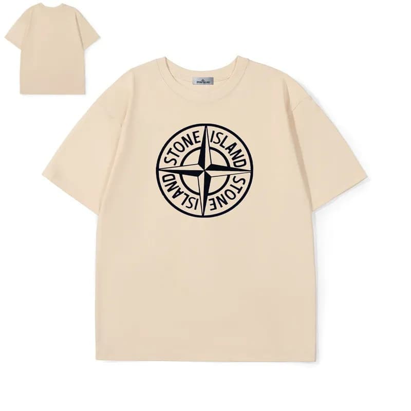 Stone Island T-Shirt Compass Logo — 807杏色