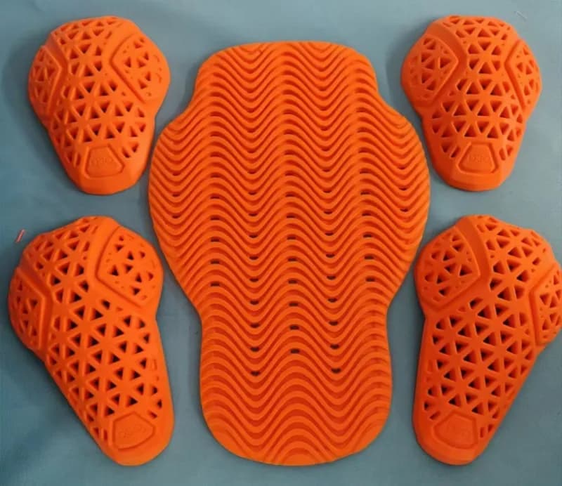 Mertra Impact Protection Pads Orange Grid & Wave Design