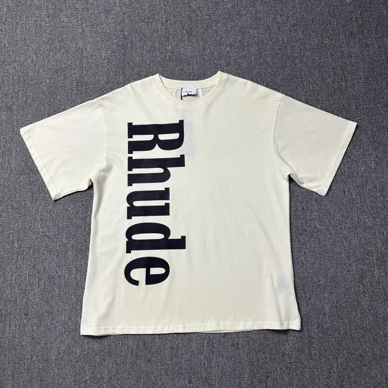 Rhude Script Logo Tee Signature Script — 金色 如图所示78 杏色