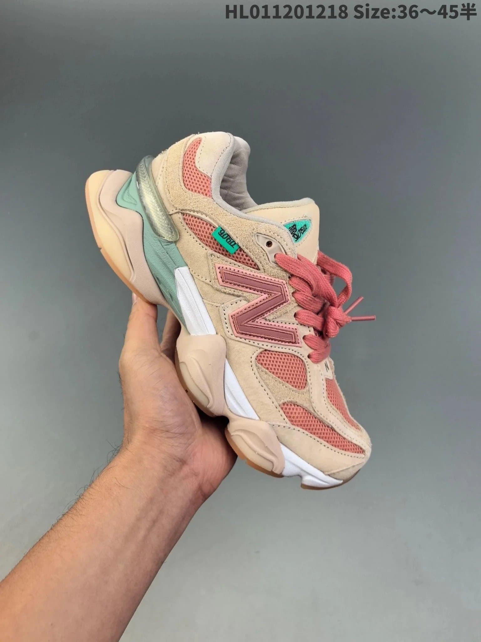 New Balance 9060 Cloud Grey / Lime — 12