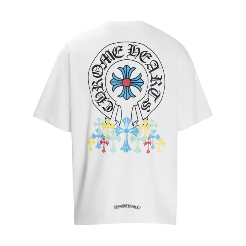 Chrome Hearts Graphic Tee Cross Motif Print — 6011白