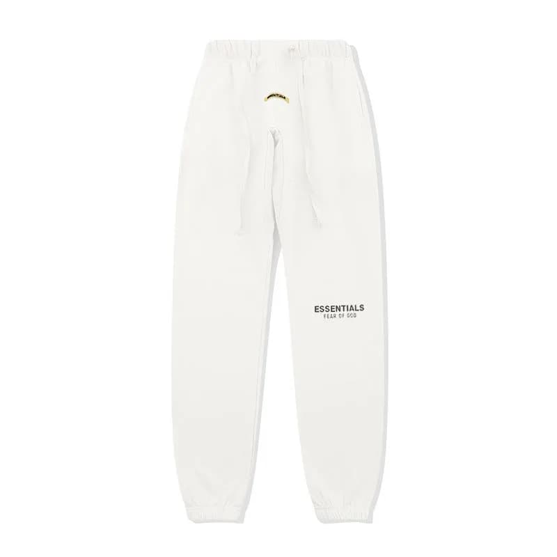 Fear of God Essentials Hooded Sweatshirt Essentials Logo — 裤子白色