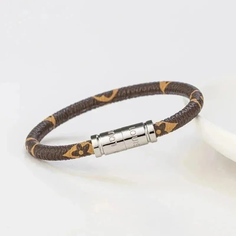 Chrome Hearts Braided Leather Bracelet Magnetic Clasp — TH005