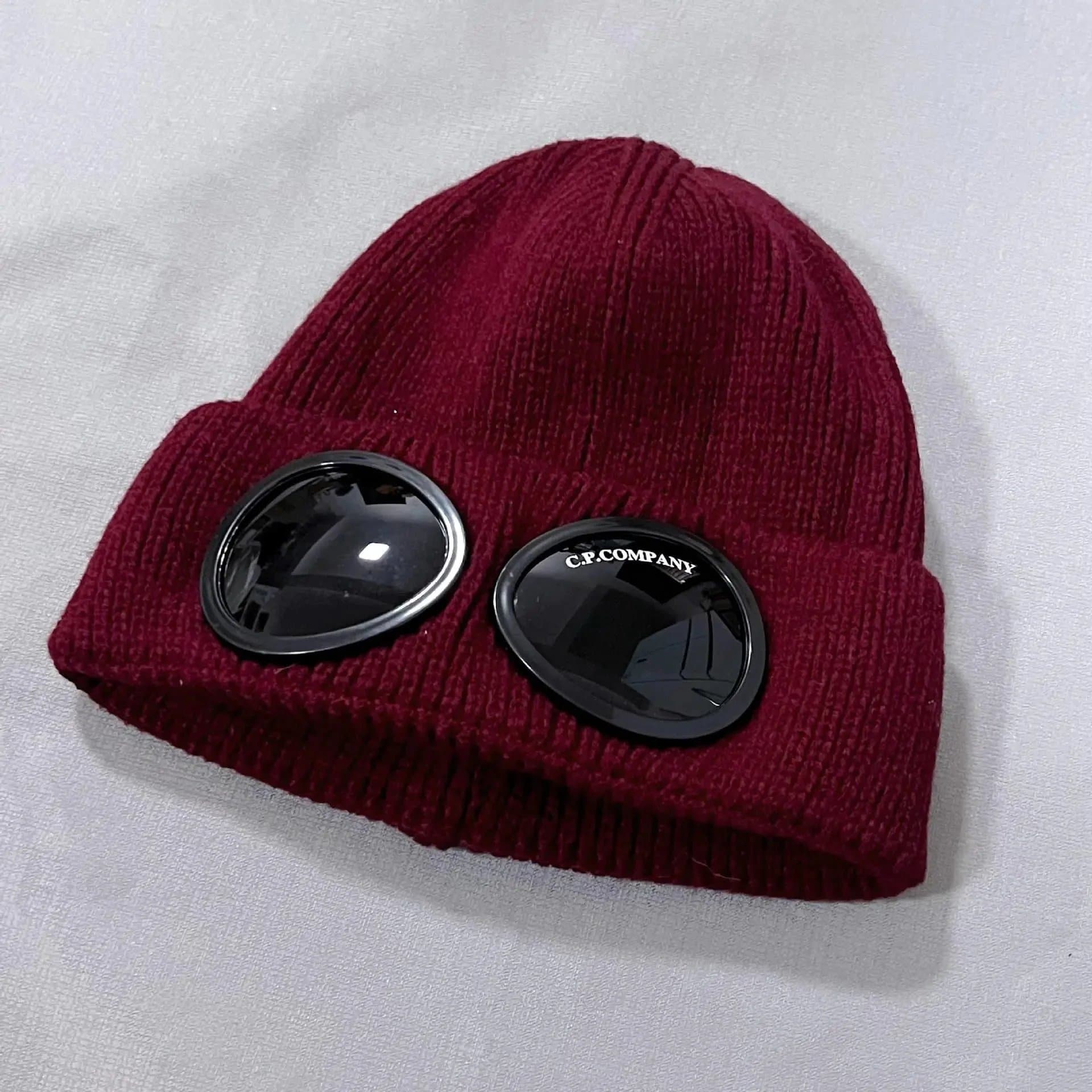 C.P. Company Ribbed Beanie Double G Hardware — 1
