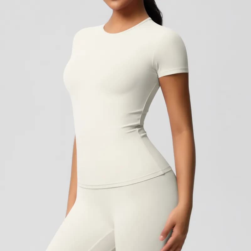 SKIMS Core Short Sleeve Top Cream