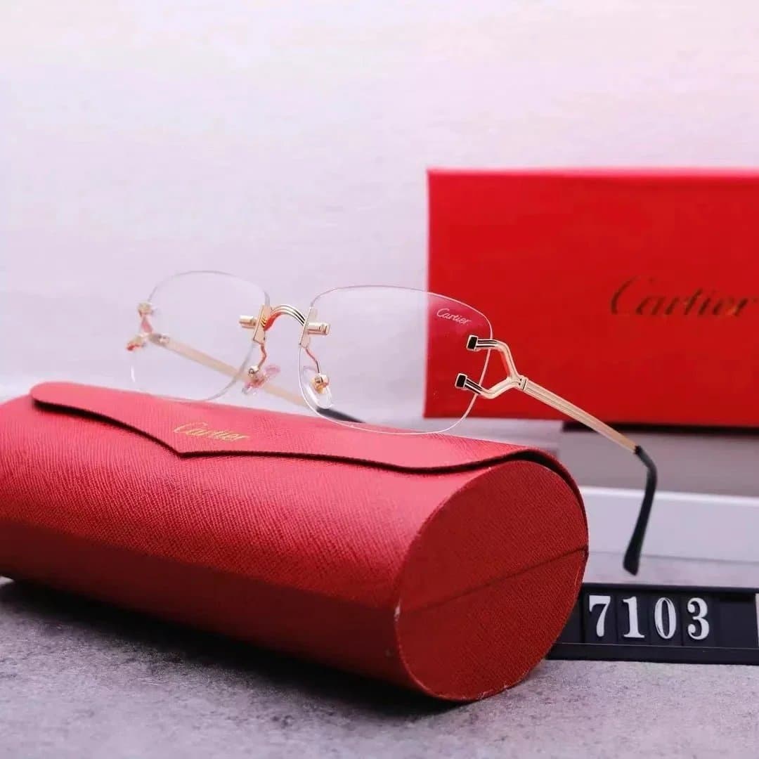 Cartier Sunglasses Rimless Gradient Blue — 7103 C2