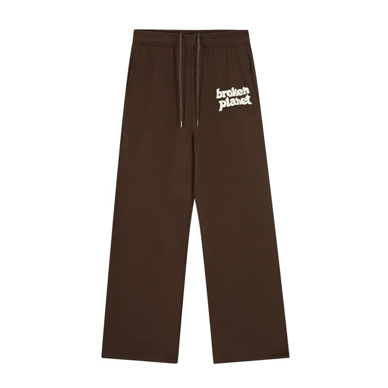 Broken Planet Logo Sweatpants Brown