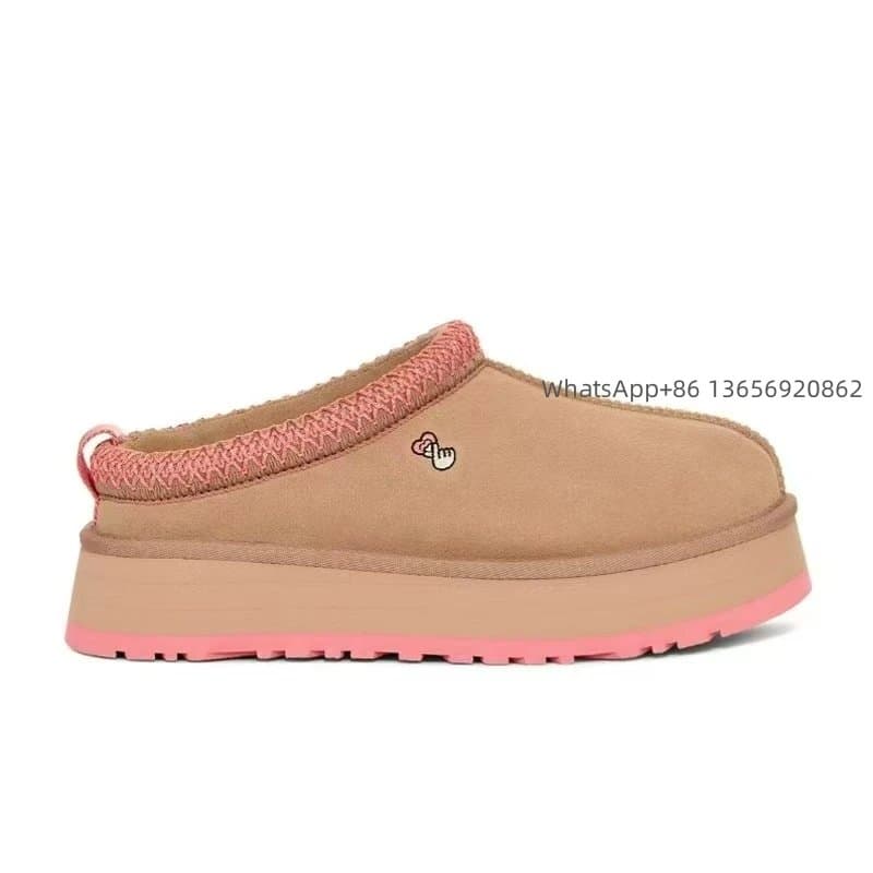 UGG Platform Slipper Heart Embroidery