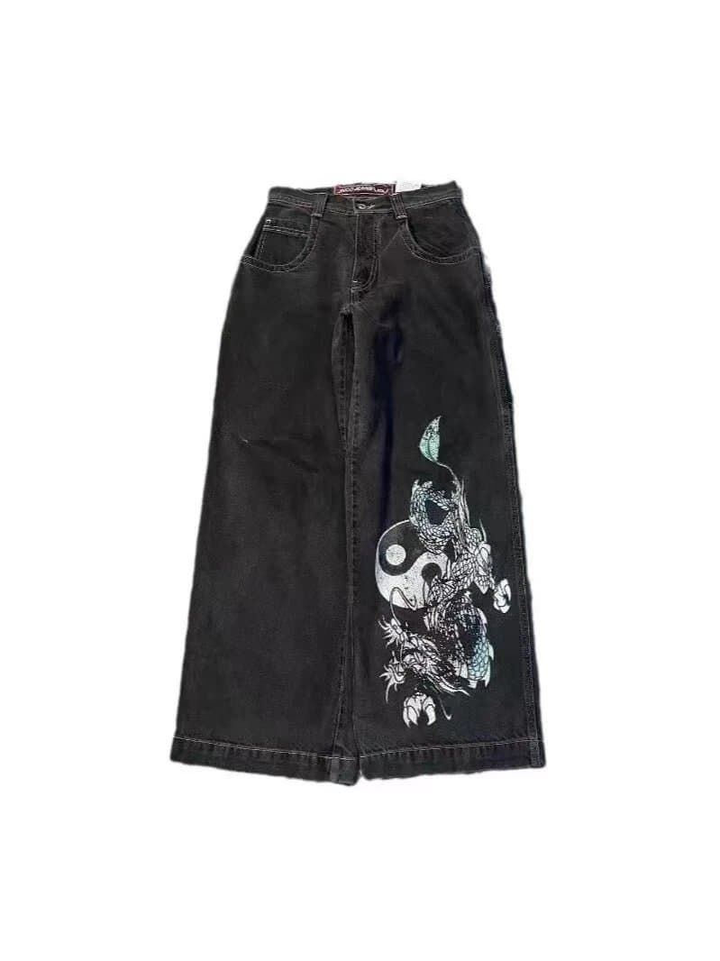 Supreme Low Rise Baggy Jeans Embroidered — 24
