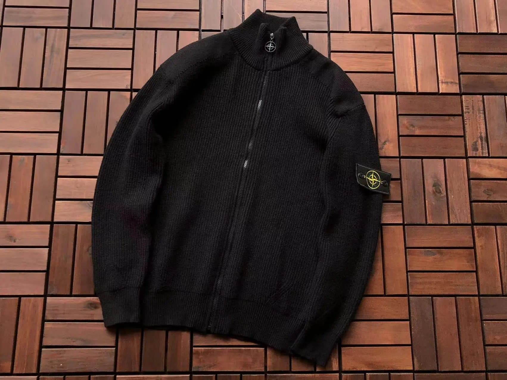 Stone Island Knit Sweater Ribbed Stripe — 17