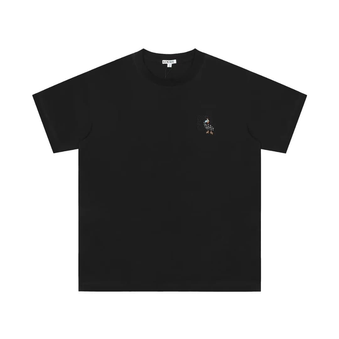 Loewe Logo T-Shirt Multicolor Print — 002黑色