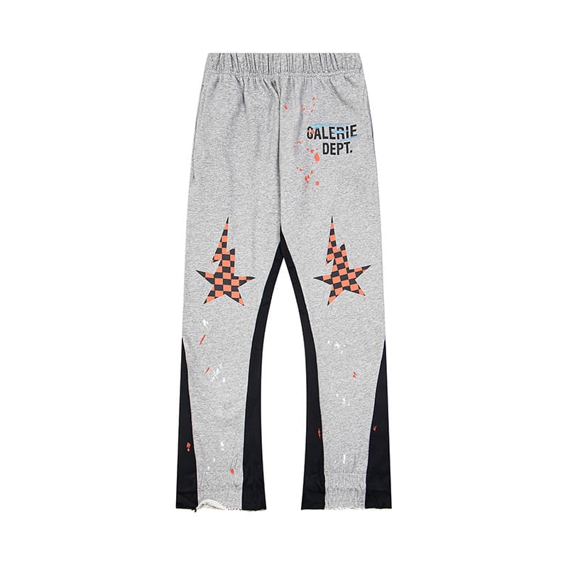 Gallery Dept. Paint Splatter Joggers Multi-Color Paint Splatter — G466 gray