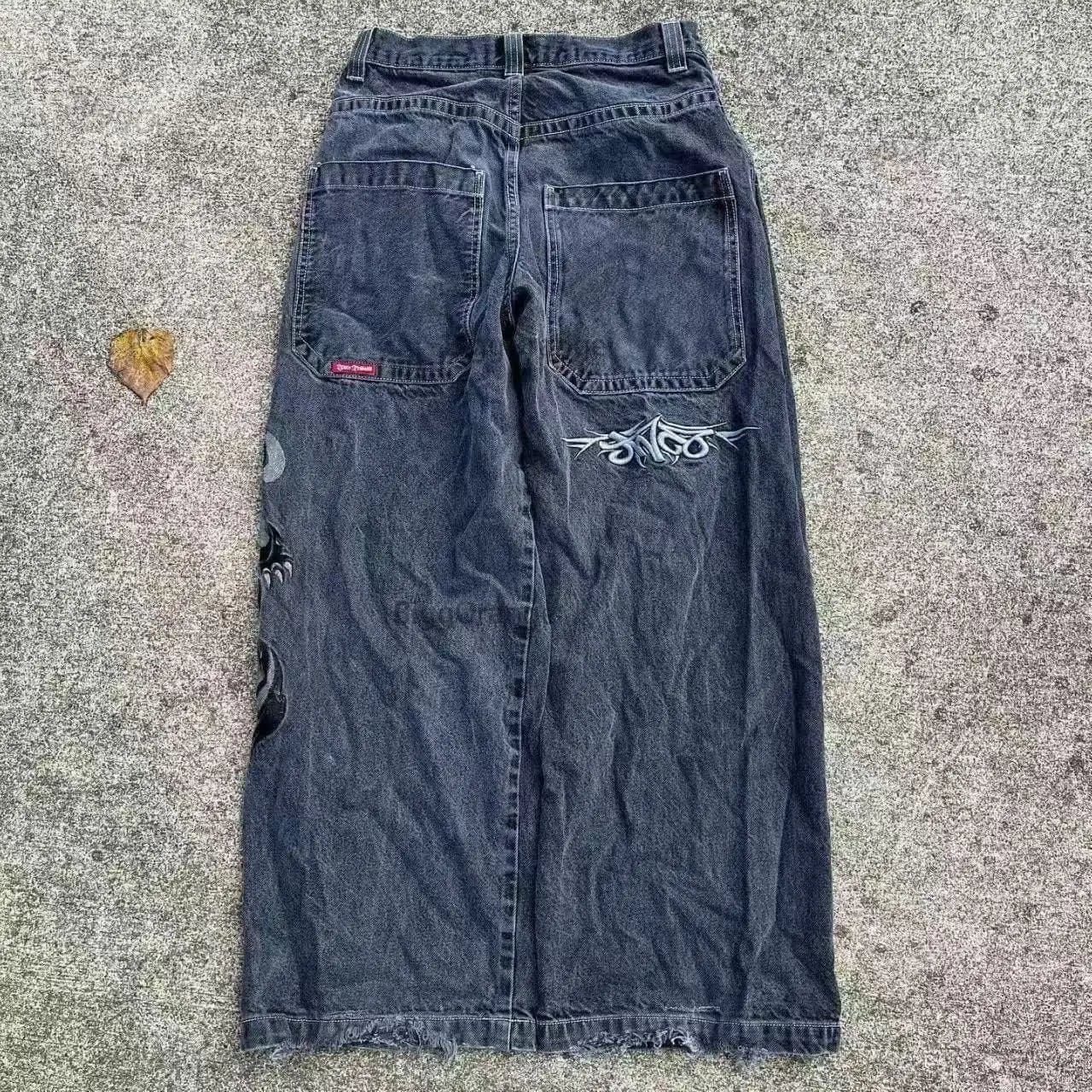 Supreme Low Rise Baggy Jeans Embroidered