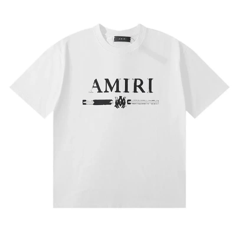 Amiri Logo Tee Blue Bar Logo — 16