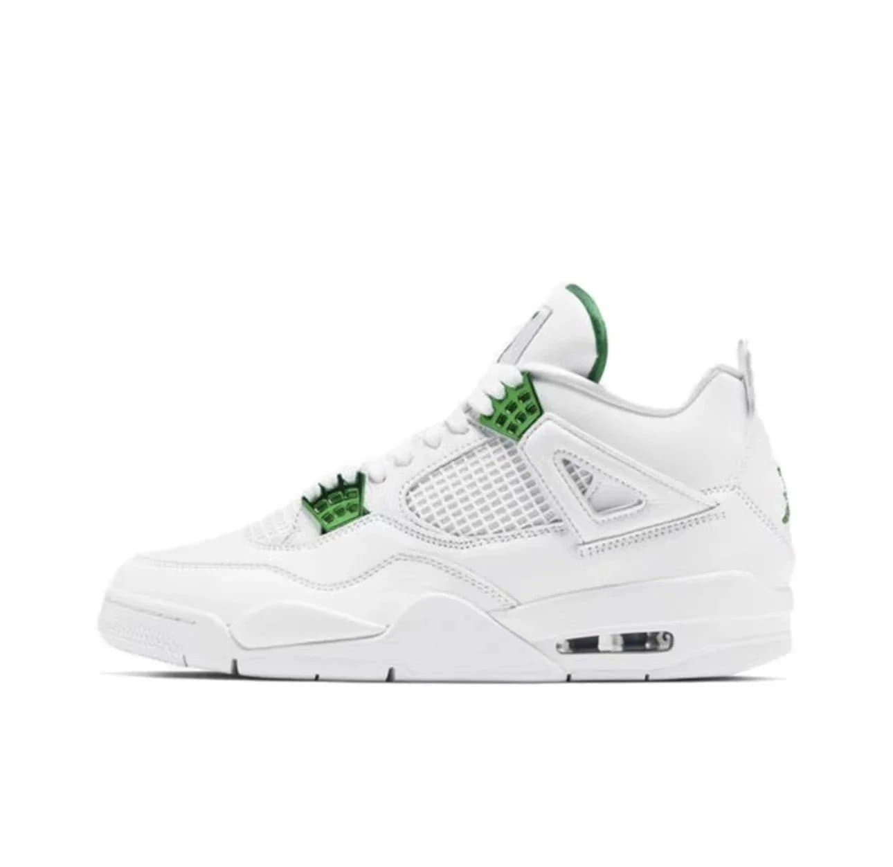 Air Jordan 4 Thunder — White green