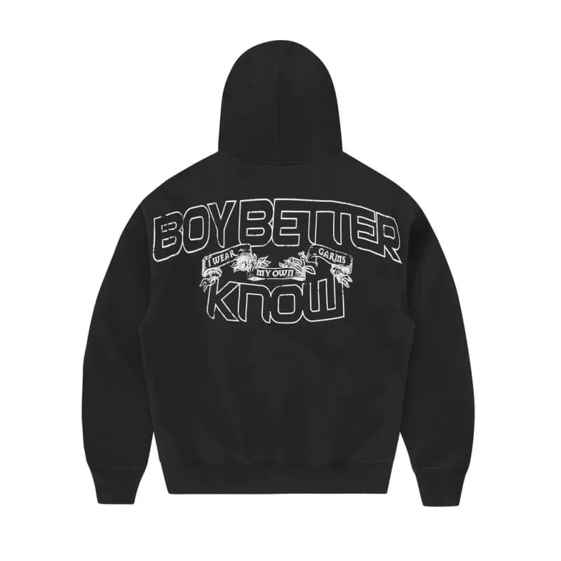 Hoodie Corteiz Logo Back — 联名黑白卫衣
