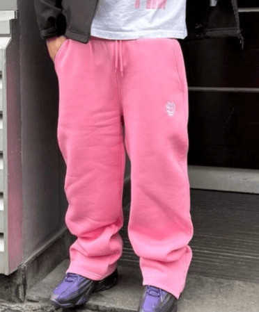 Suvene Sweatpants Logo Embroidered — Suvene粉色裤子