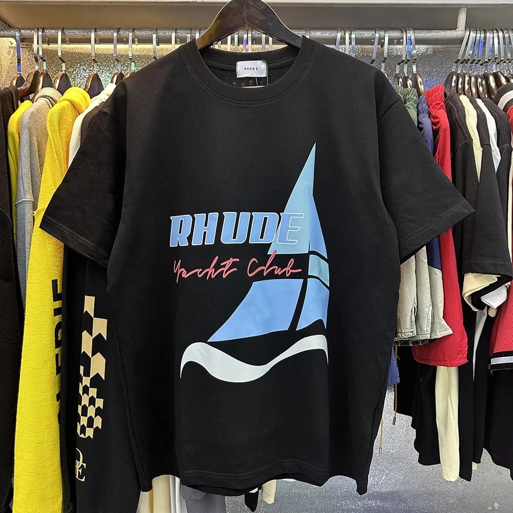 Rhude Graphic Tee Mountain Logo — 5068 黑色