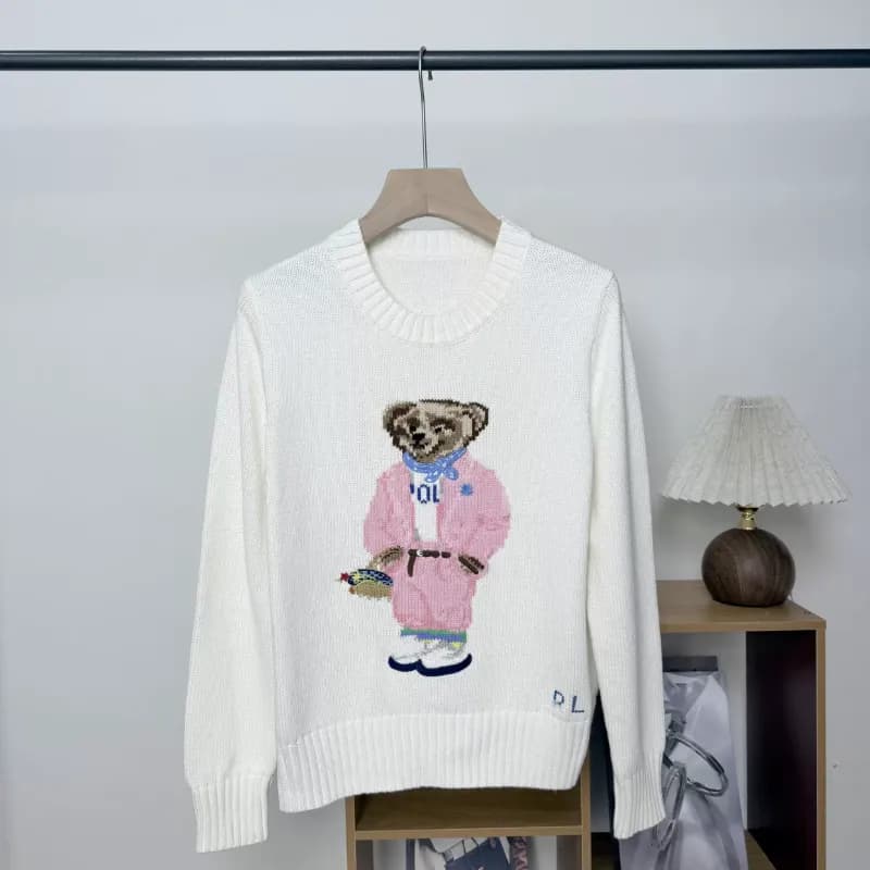 Polo Ralph Lauren Polo Bear Sweater Pink Bear Embroidery