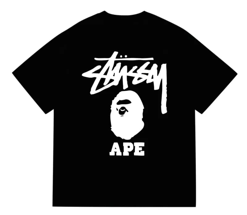 BAPE Ape Head Tee Burberry Check — S042黑色