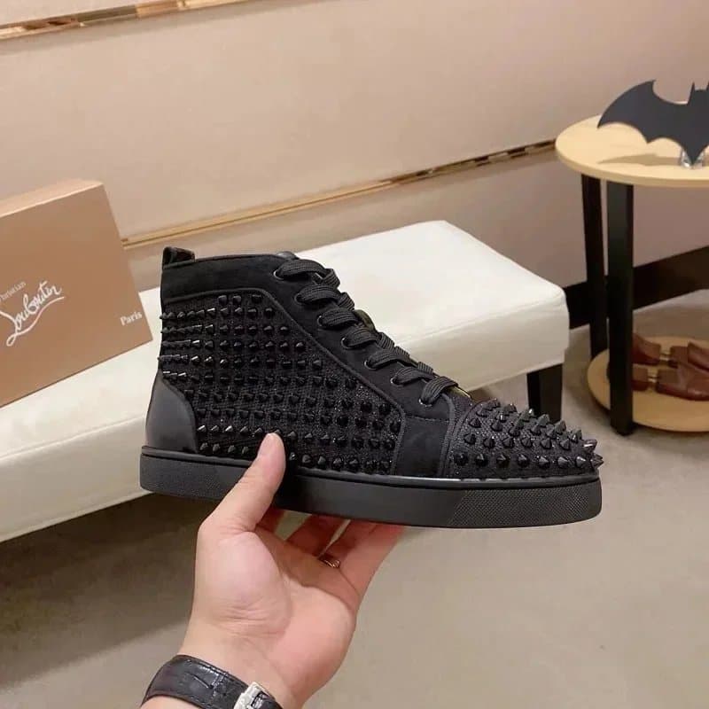 Christian Louboutin Louis Spikes Spiked Suede