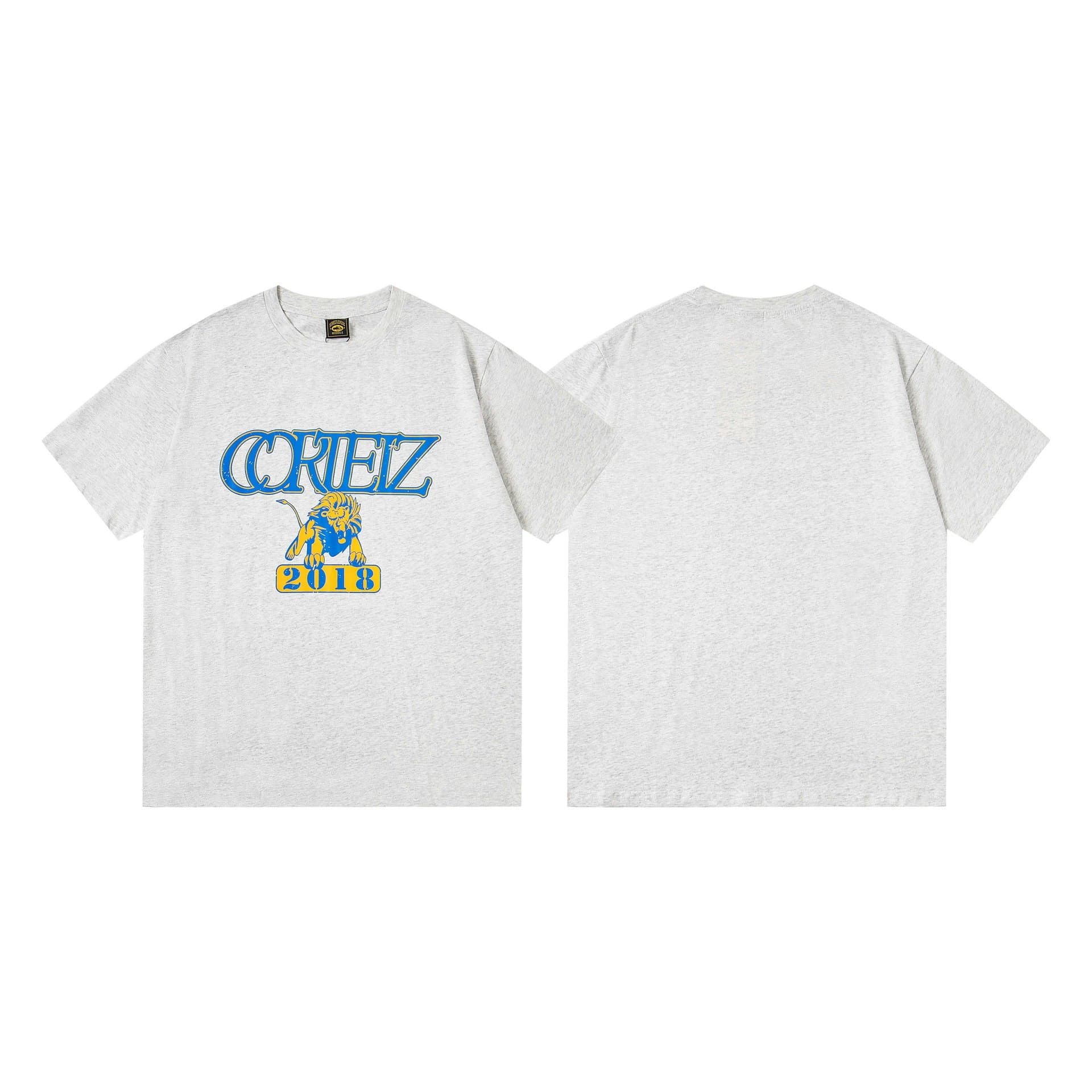Graphic Tee Corteiz Script Logo — C85 # Flower ash