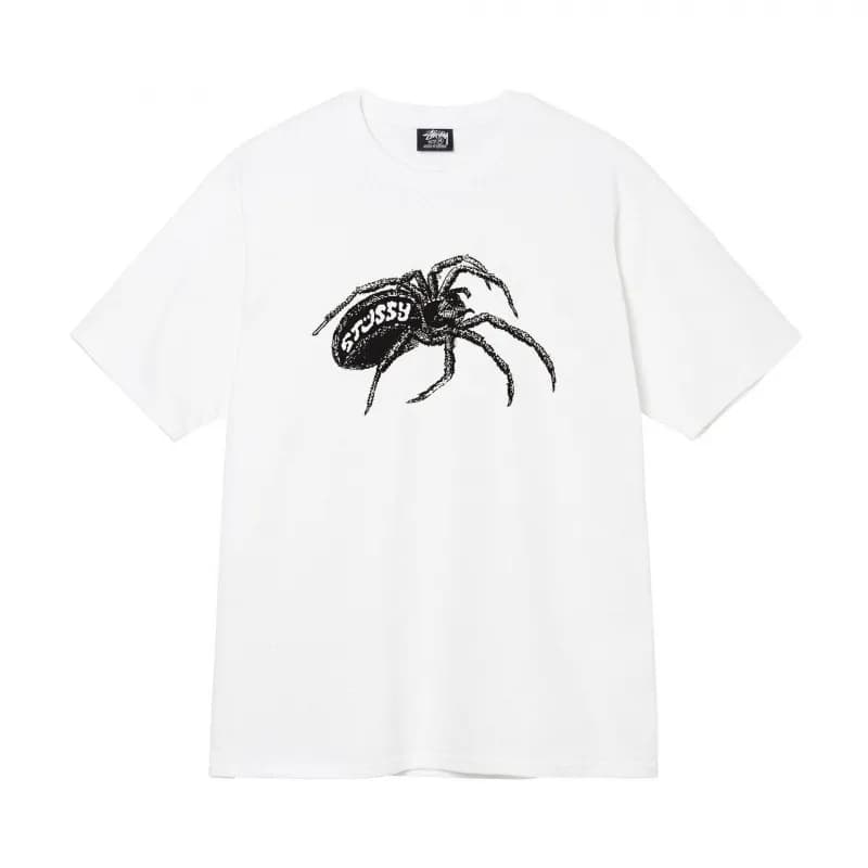 Stüssy Logo Tee Classic Stussy Script — 白色【蜘蛛】