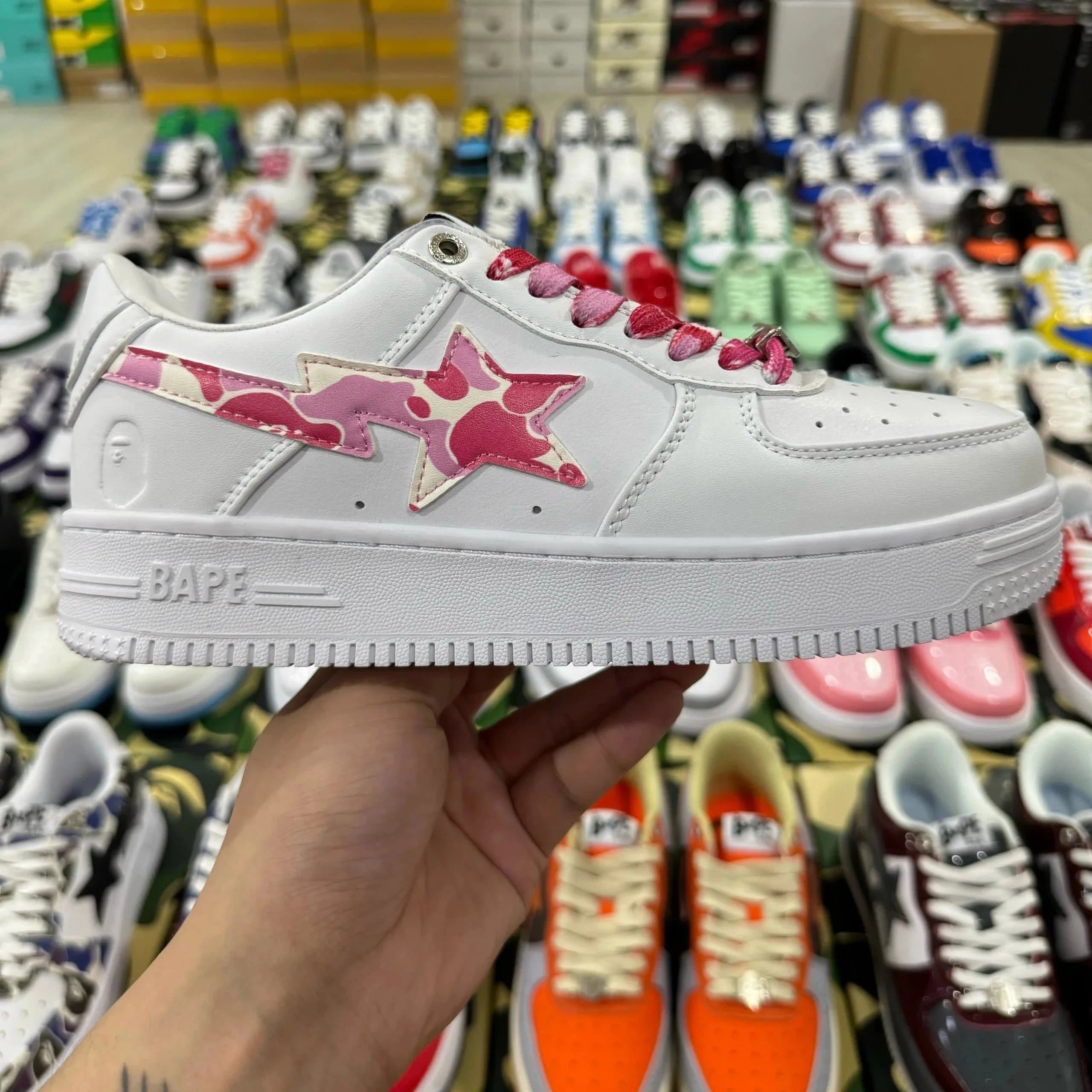 Bape Sta Glossy Star — 粉白迷彩
