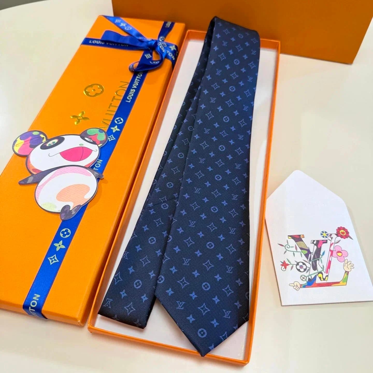 Louis Vuitton × KAWS Neck Tie Monogram Multicolor Panda