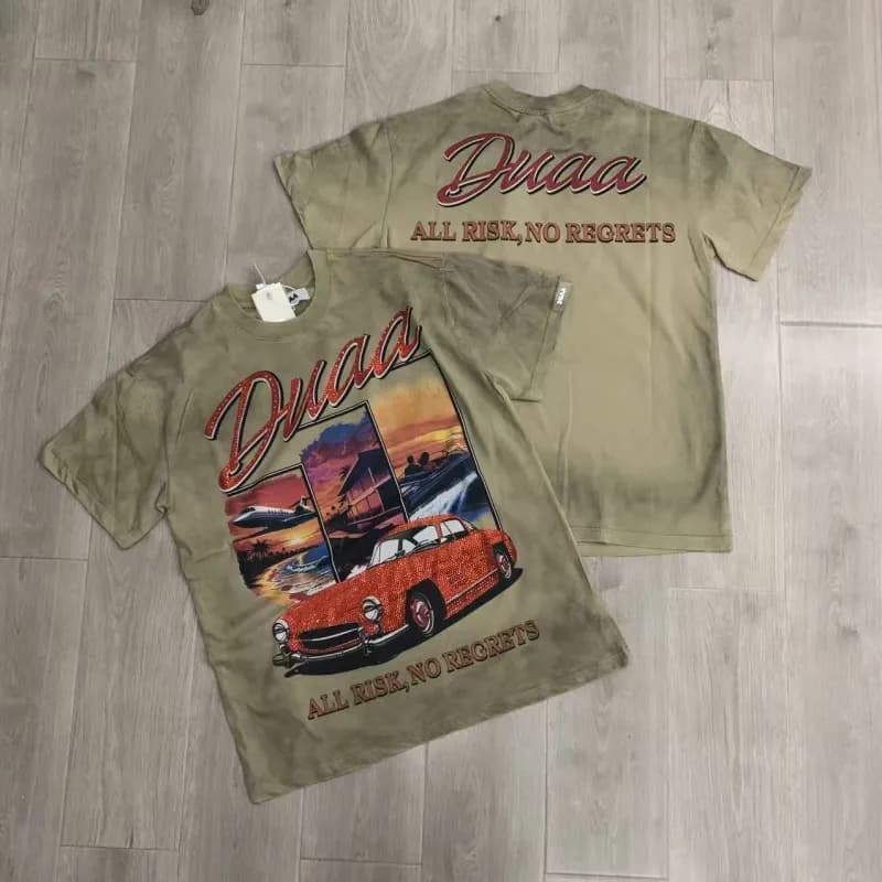 Hellstar Graphic Tee Flame Star Print — DU202