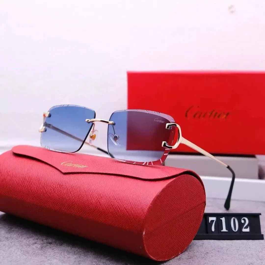 Cartier Sunglasses Rimless Gradient Blue — 7102 C3
