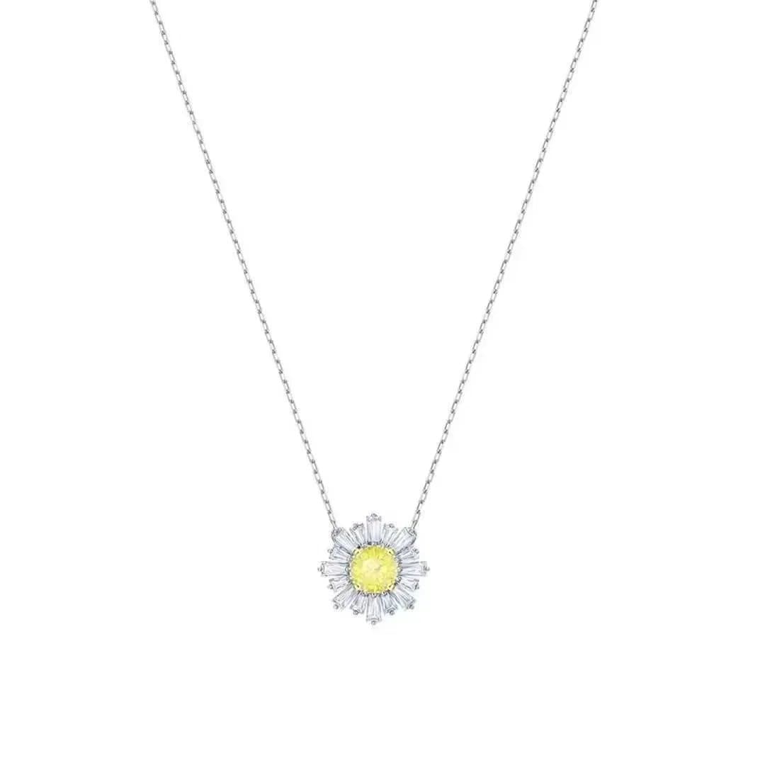 Swarovski Swan Pendant Necklace Gradient Crystal — BB-13