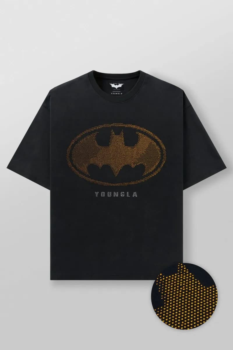 Graphic T-Shirt Four Clown Faces — 黑色-蝙蝠侠logo