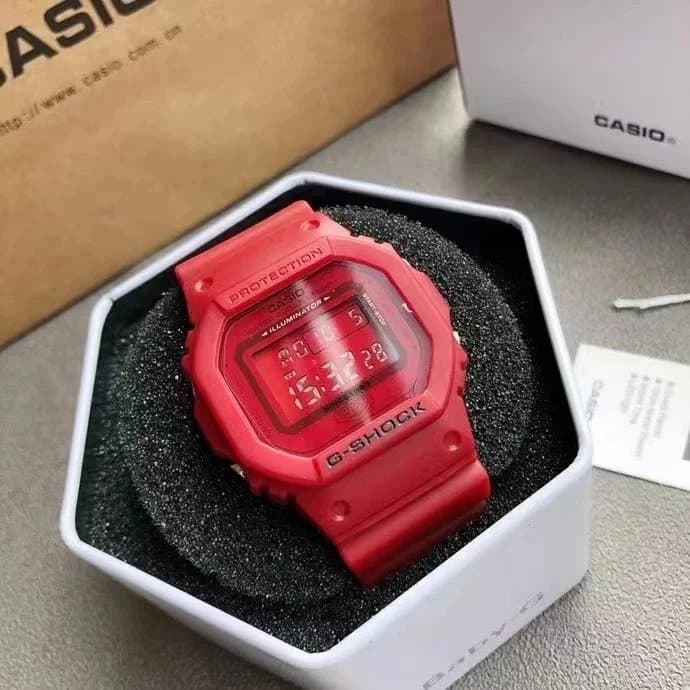 Casio G-Shock DW-5600 White with Blue Face — 8
