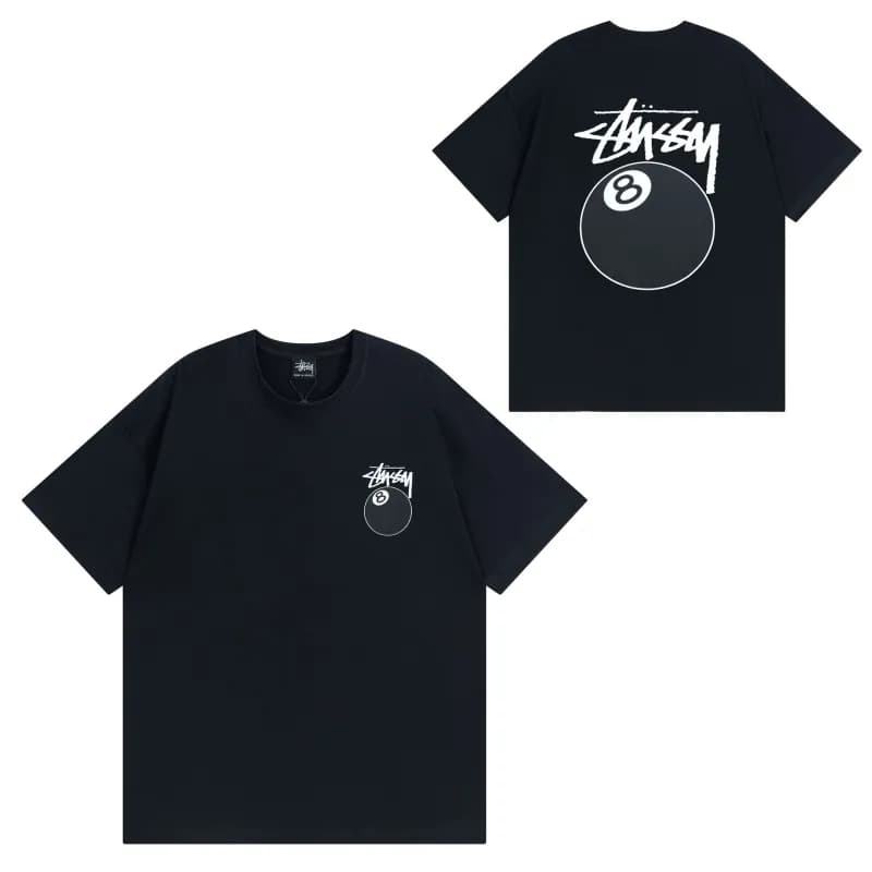 Stüssy Graphic Tee Ocean Print — 850黑球黑色
