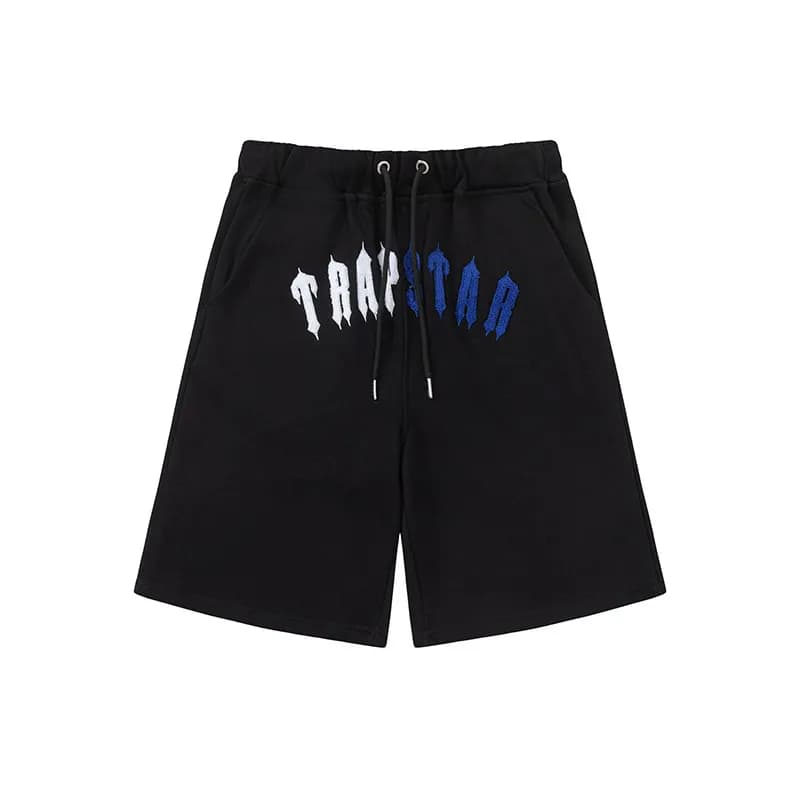 Trapstar Logo Shorts Heather Grey with Embroidered Logo — DK00500-DF