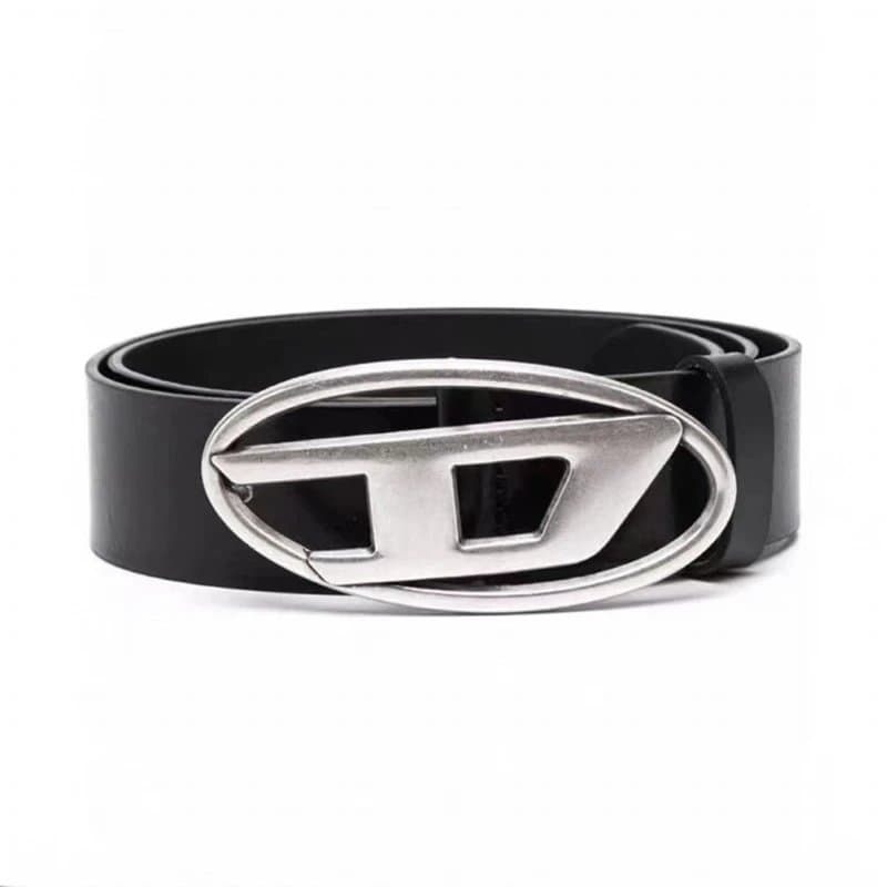 Diesel Logo Buckle Belt Oval D Logo