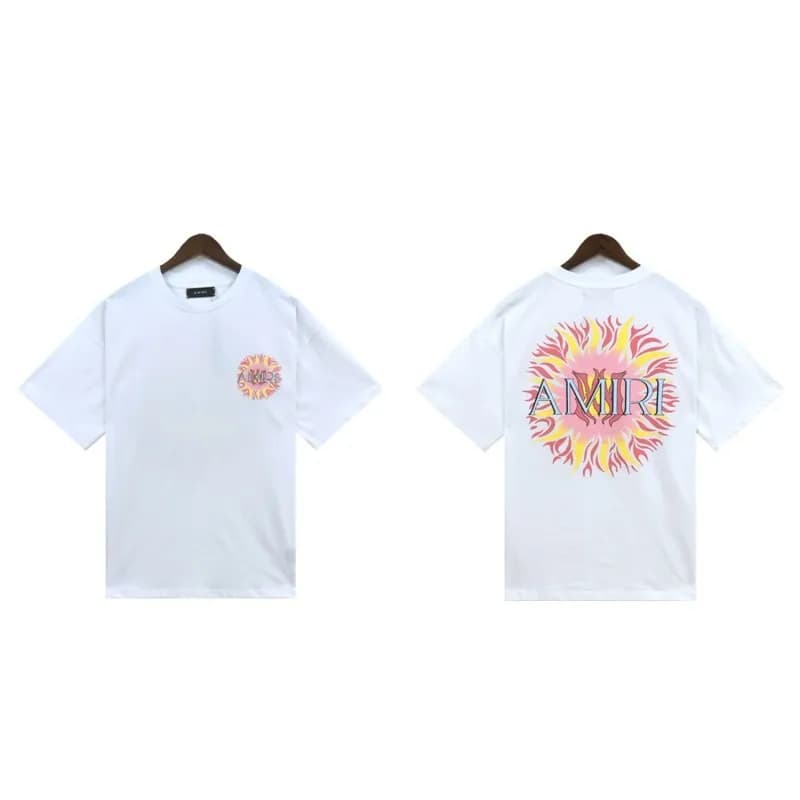 Amiri Logo T-Shirt Blue Script — 2208 white