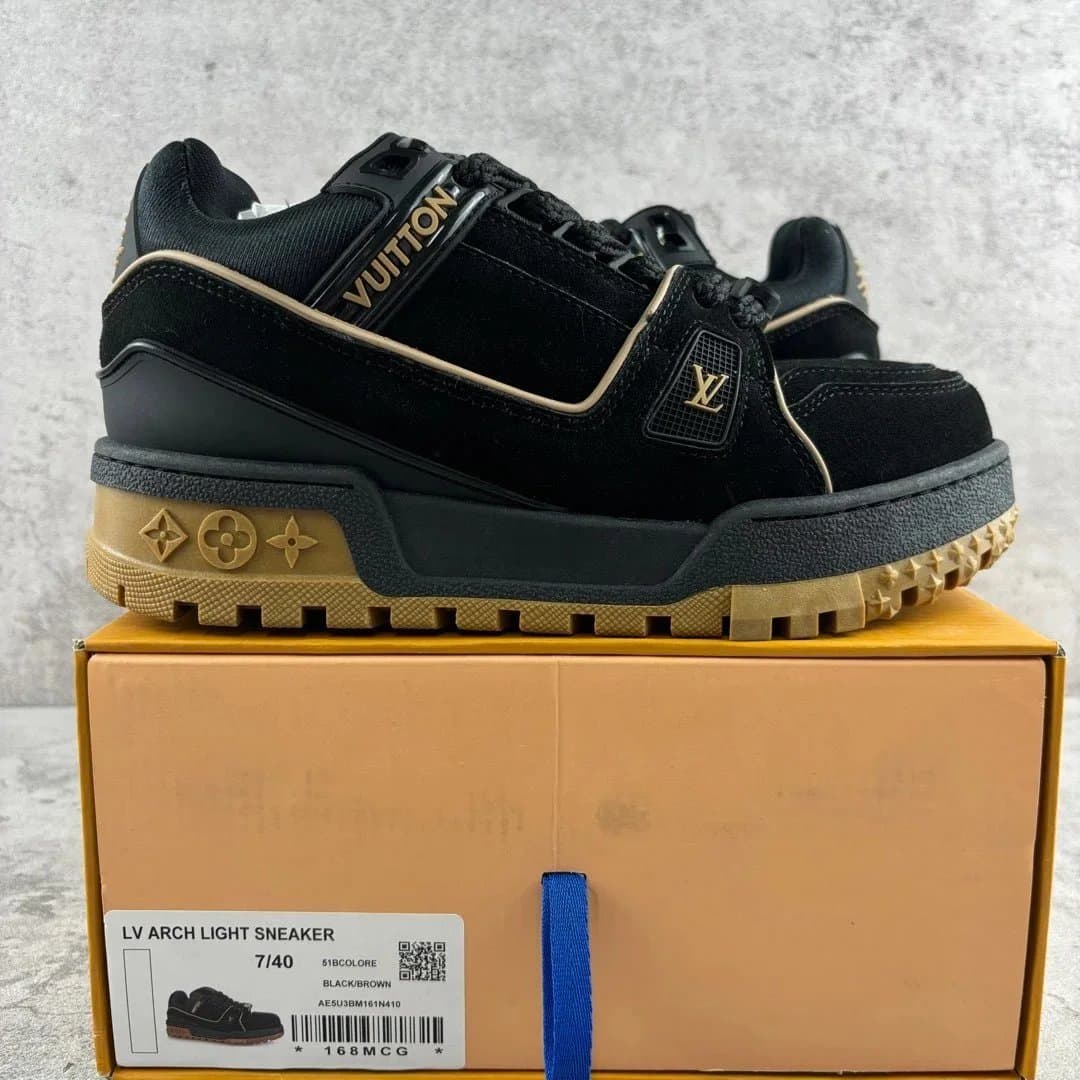 Louis Vuitton × Jordan LV Trainer Monogram — 黑棕 胖丁