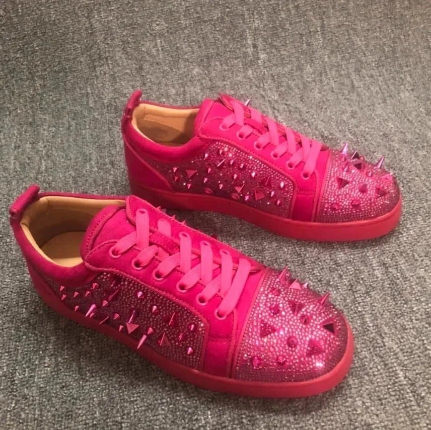 Christian Louboutin Louis Spikes Monochrome Red — 4