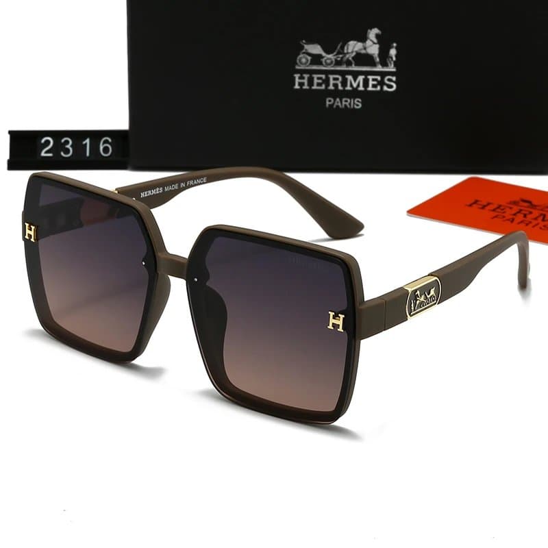 Hermès Square Sunglasses Gradient Lens — 2316-E