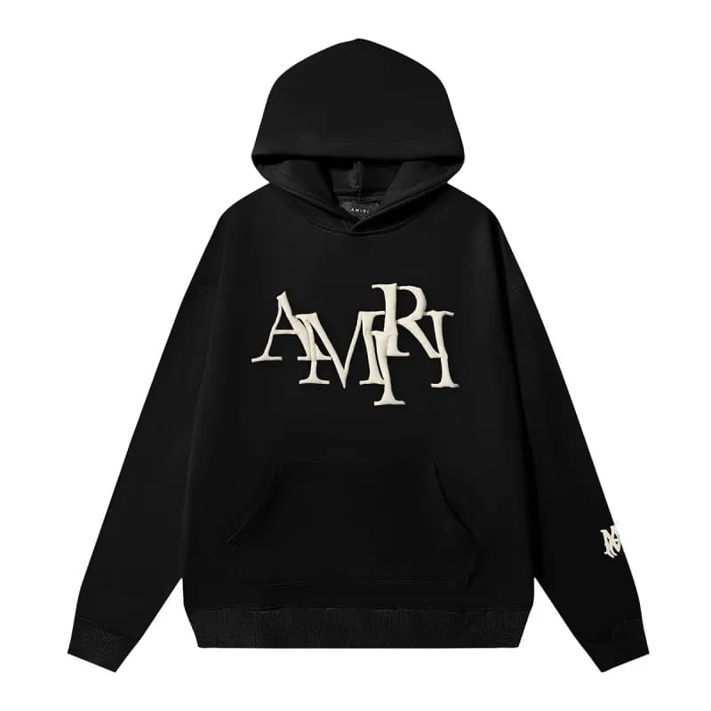 Amiri Hoodie Bone Sleeve — 273黑色白发泡
