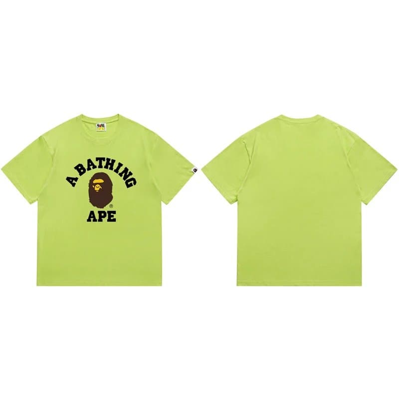 BAPE Graphic Tee Five Ape Heads — 057荧光绿