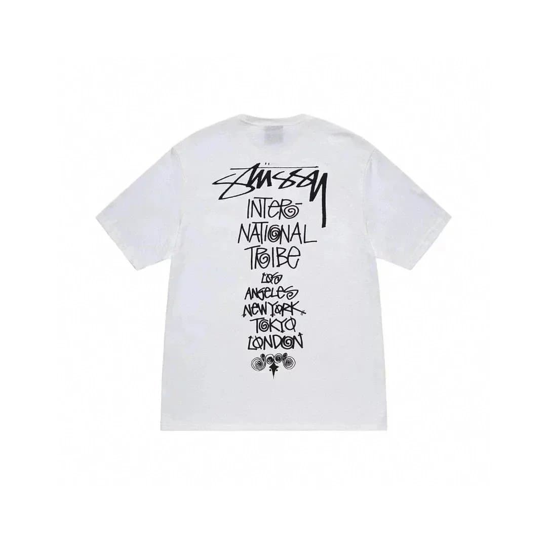 Stüssy Graphic Tee S Logo Script — 112白色