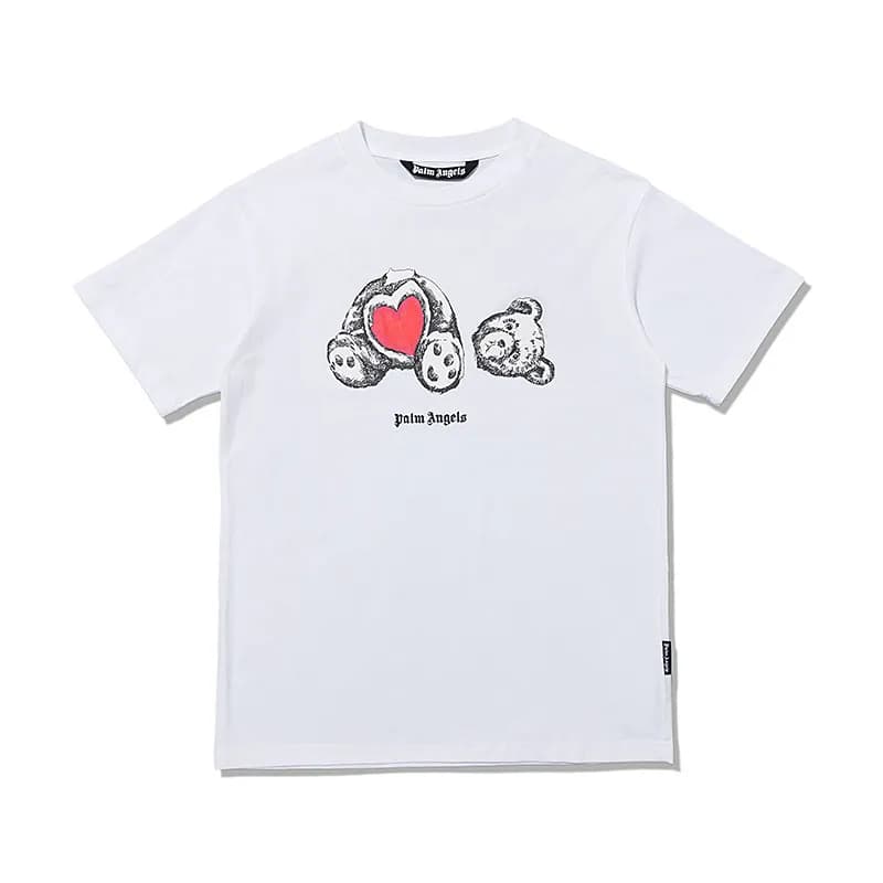 Palm Angels Teddy Bear Graphic Tee Orange — 2151 white