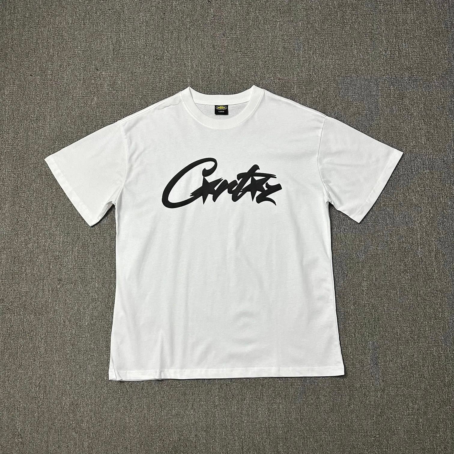 Corteiz Graphic Tee Pink Script Logo — 38
