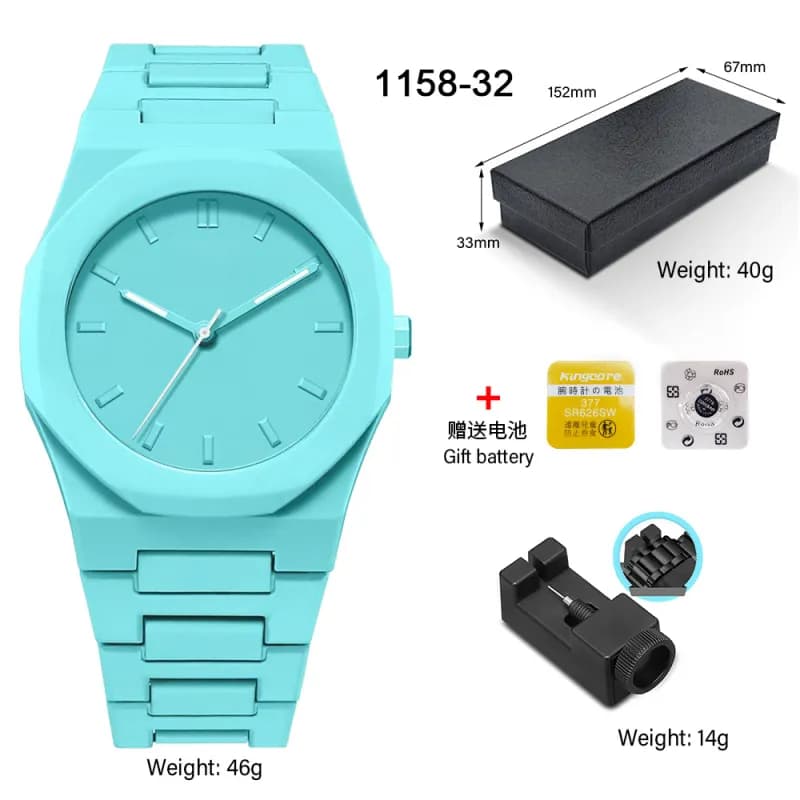 Octagonal Watch Minimalist Numeric Dial — 1158-32国产机芯电池